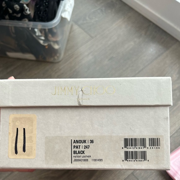 Jimmy Choo Anouk 120 Patent Leather Pumps Stiletto Heels Point Toe Black Size 36 - Picture 13 of 13